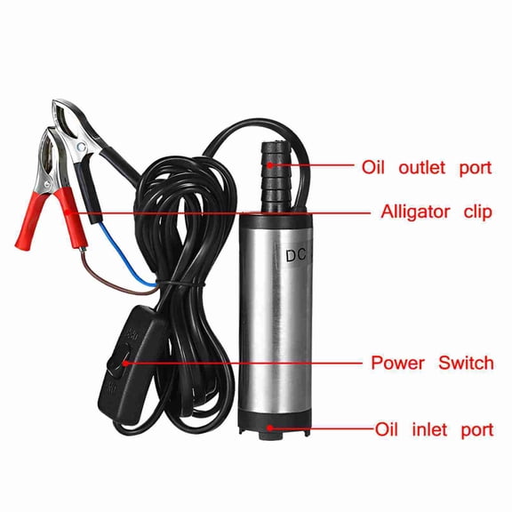 Water DC 12V/24V Submersible Pump For Pumping Diesel Oil Water 38mm Water Oil Diesel Fuel Transfer Pump Refueling