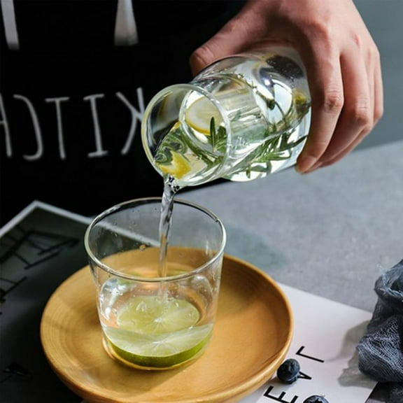 Water Decanter with Glass Set, Glass Set for Bedroom, Bedside Table, Glass Mouthwash Bottle for Bathroom