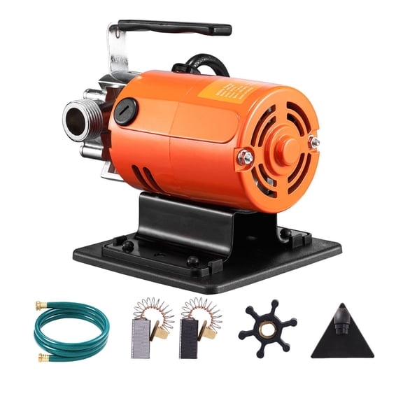 Water Delivery Pump 120V AC 360 gallons/hour 1/10 horsepower, Convenient Electric Multi-purpose Pump with 6ft Suction Hose Kit, Carbon Brush Impeller Filter for Garden Pool Pond Aquarium