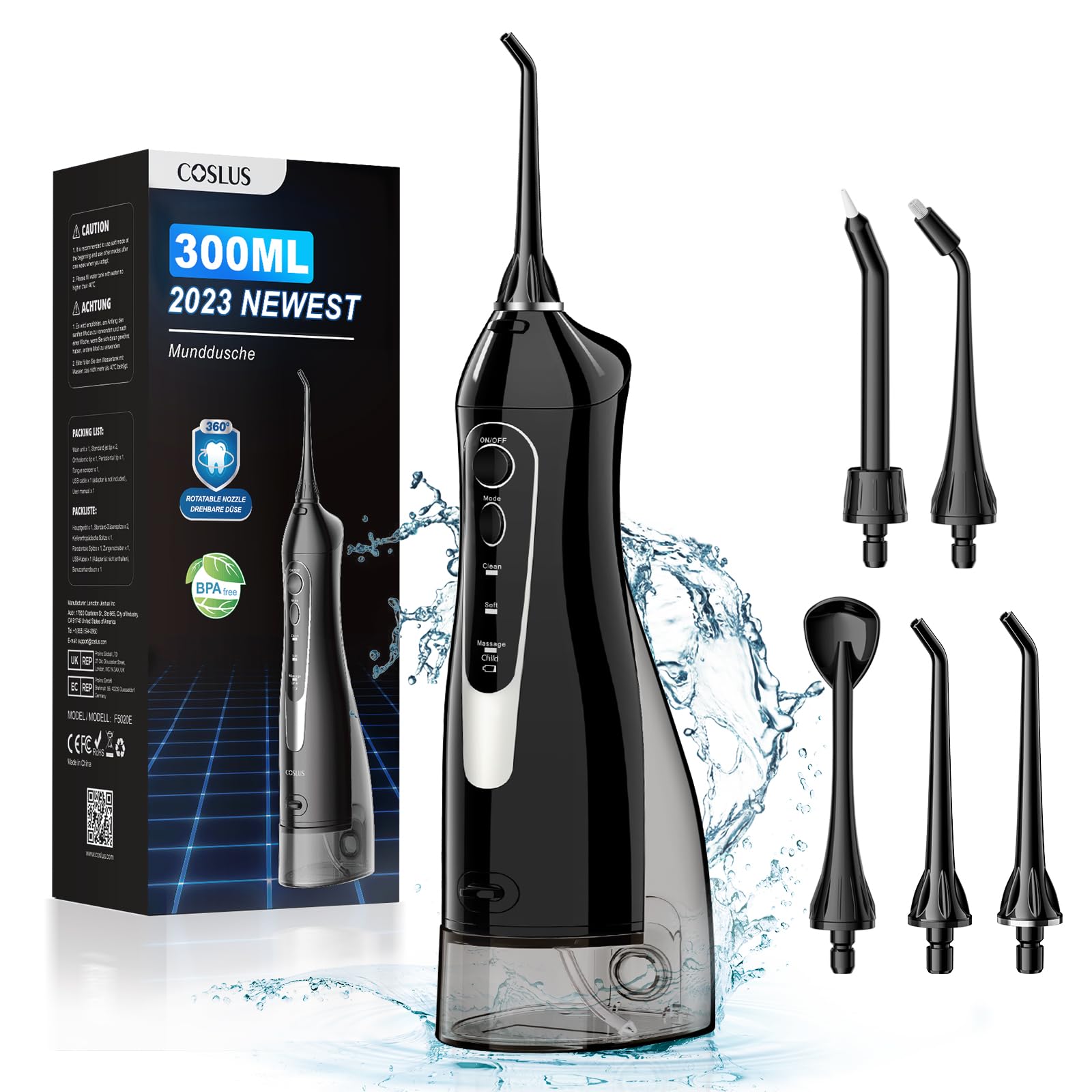 Water Dental Flosser Teeth JB28 Pick Portable Cordless Oral Irrigator 300ML Rechargeable Travel