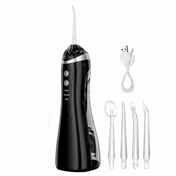 Water Dental Flosser Teeth Pick, Portable Cordless Oral Irrigator 300ML Rechargeable Travel Irrigation Cleaner IPX7 Waterproof Electric Flossing Machine for Teeth Cleaning