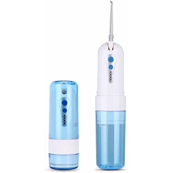 Water Dental Flosser for Teeth, Portable 200ML Water Teeth Cleaner Picks with 4 Cleaning Modes & 5 Jet Tips for Family Use, USB Rechargeable