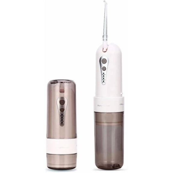 Water Dental Flosser for Teeth, Portable 200ML Water Teeth Cleaner Picks with 4 Cleaning Modes & 5 Jet Tips for Family Use, USB Rechargeable
