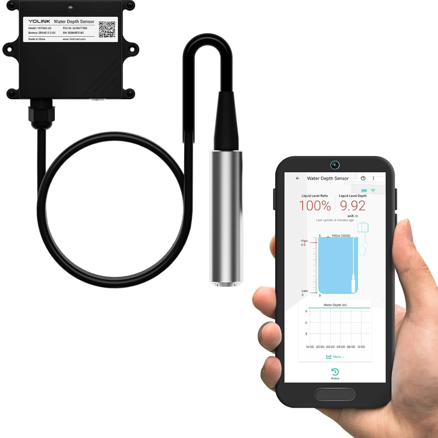 Water depth sensor liquid level sensor 32ft 10 meter walmart