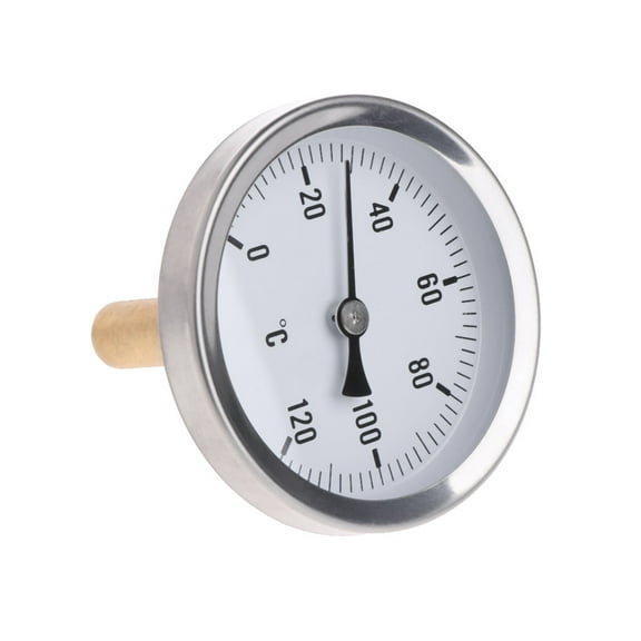 Water , Dial Horizontal Aluminum Temperature Gauge Meter Liquid Water 63mm Lightweight Meter