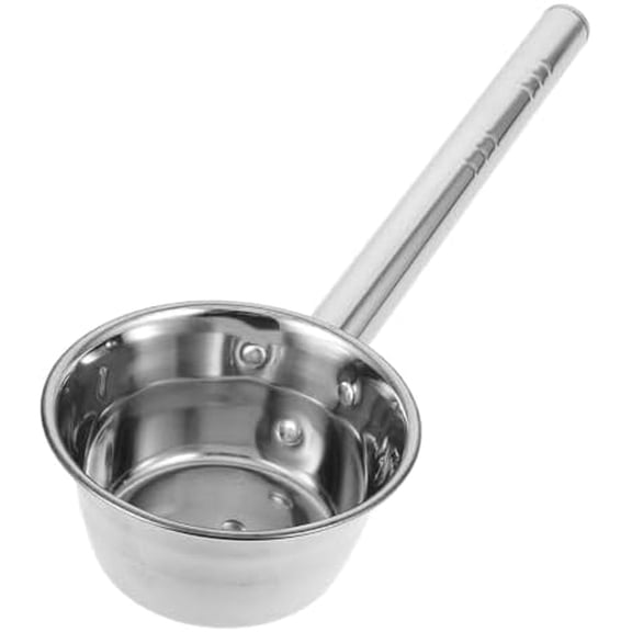 Water Dipper, Long Handle Water Ladle Stainless Steel Garden Watering Scoop Hair Washing Spoon Shampoo Ladle Cup Bath Rinse Cup for Kitchen Bathroom