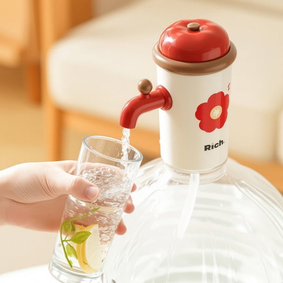 Water Dispanser Pump for 5 Gallon Bottle, Automatic Drinking Water Pump with USB Rechargeable, BPA Free Material for Home or Camping, Great for Summer Outdoor Activities