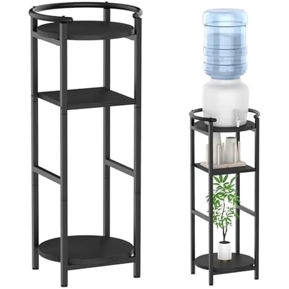 Water Dispenser Floor Stand, Water Jug Stand for 1-5 Gallon, Sturdy Water Stand with Shelves, 3 Tier Water Dispenser Storage(36.5" H-11.8" W),Water Jug and Plant Stand$$Garden & Patio