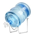 thumbnail image 1 of Water Dispenser Stand 2-5 Gallon Water Jug Holder Metal Plated Cradle Set with Water Dispenser Valve, Wooden Stick for 55MM Crown Top Water Bottles, Camping Counter Home Use, 1 of 7