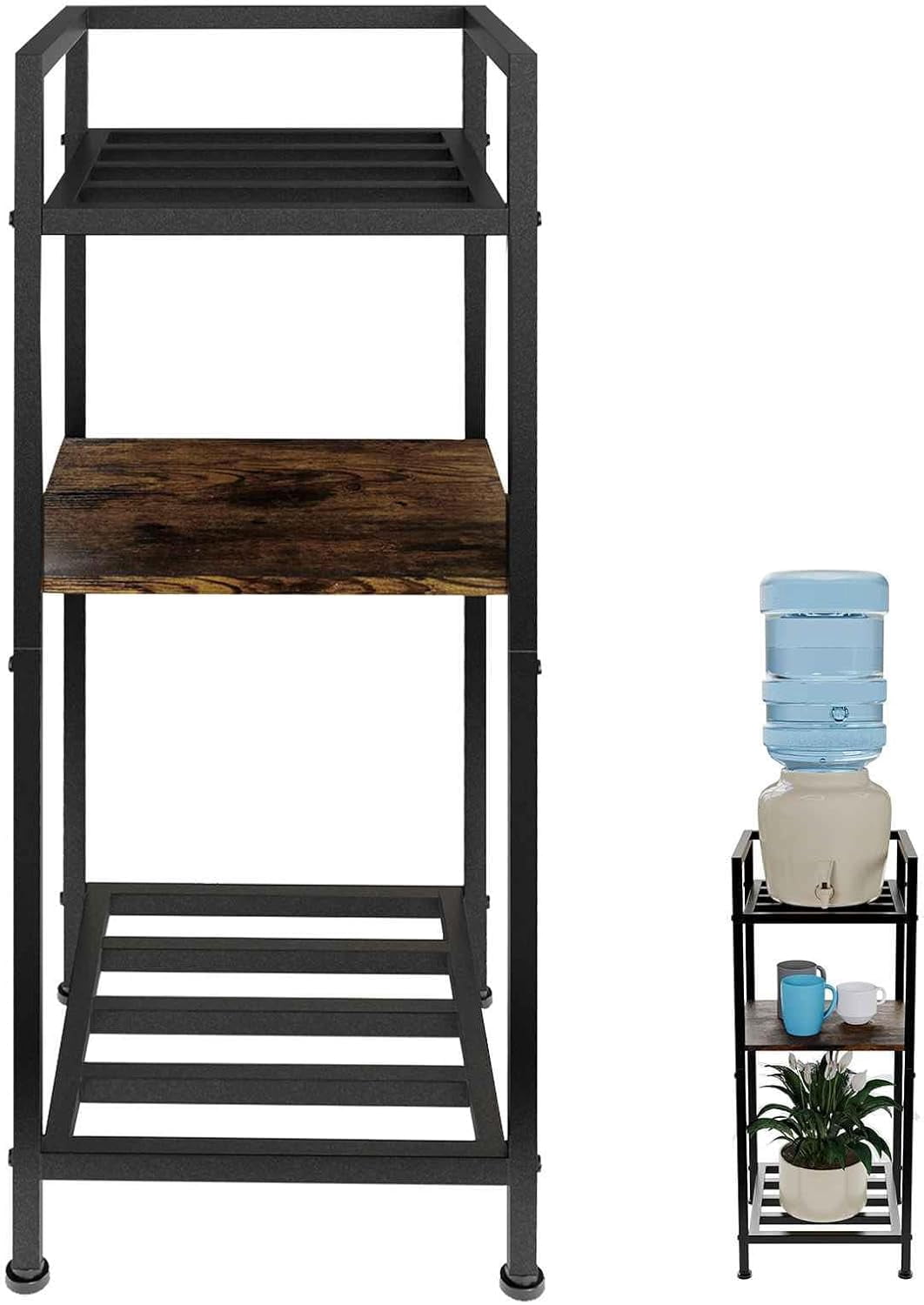 Water Dispenser Stand 5 Gallon Water Jug Holder 3-Tier 32'' Metal with ...