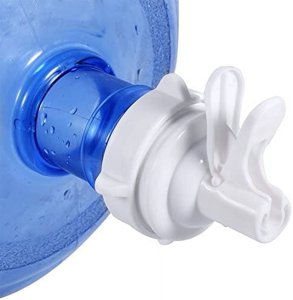 Water Dispenser Valve, 3-5 Gallon Water Reusable Easy Water Switch Lock Flip for 55MM (2.16inch) Crown Top Bottle Includes Lid Dirt Protector 807-1061