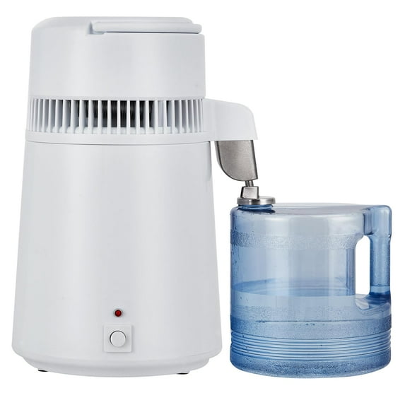 Water Distiller Machine, 750W 4/6L Pure Distilled Water Maker Machine for Home Countertop Table Desktop, Drinking Purifier for Home Kitchen with Pastic/Glass Container
