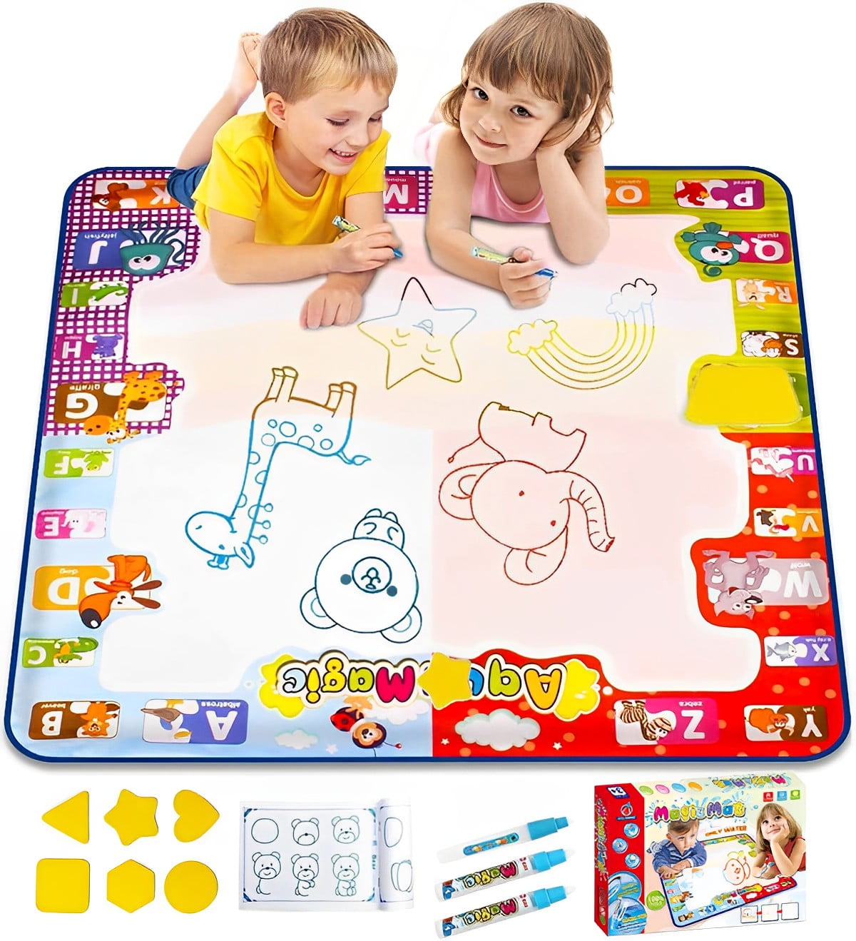 Water Doodle Mat 30 X 30 In Large Magic Drawing Doodling Mat Coloring ...