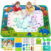 HXFOU Water Doodle Mat for Kids, Reusable Water Drawing Mat with Magic Pens, No Mess Painting & Writing Educational Toddler Toys for Boys Girls Ages 3 4 5 6 7 Years Old Gift