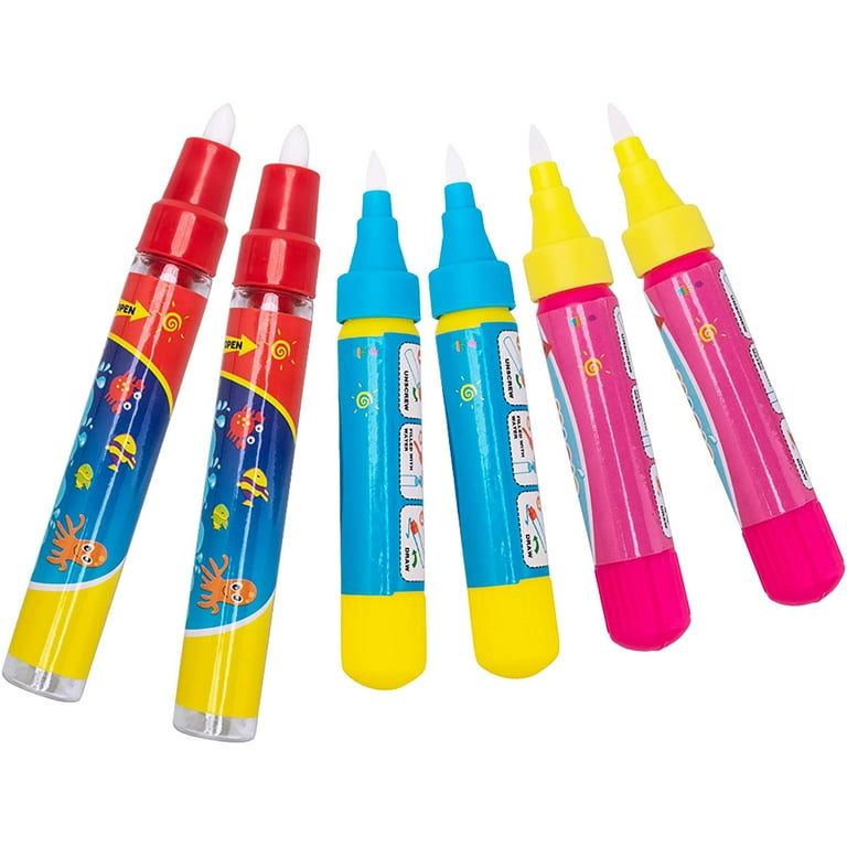 Water Doodle Pens Replacement Water Pen, Drawing Doodle Pens for Aqua Water  Doodle Mat (Pack of 6)