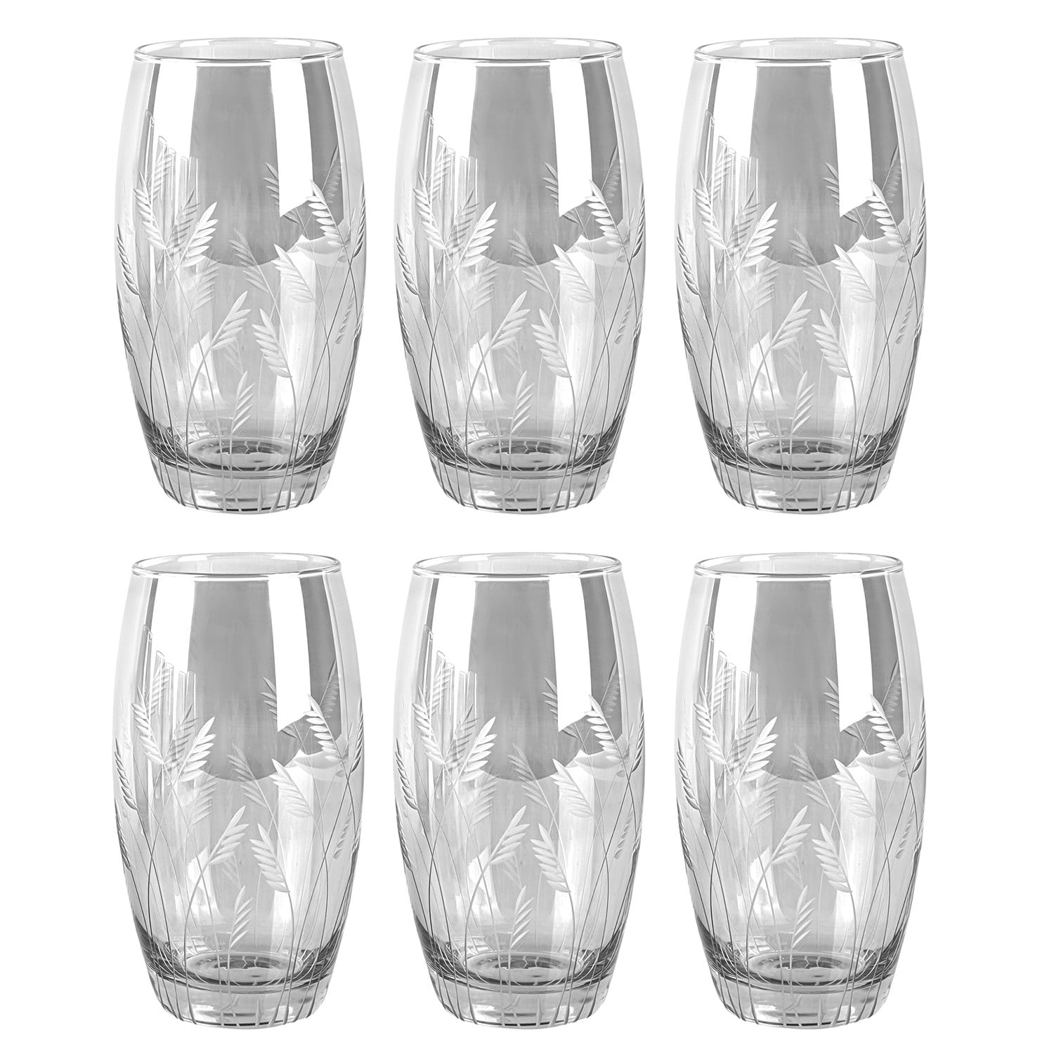 Water Drinking Glasses Diva Soft Drink Glass set of 6 Smoke Gift Idea for  Wedding 16.9 fl oz (500 ml) Juice Glass Set