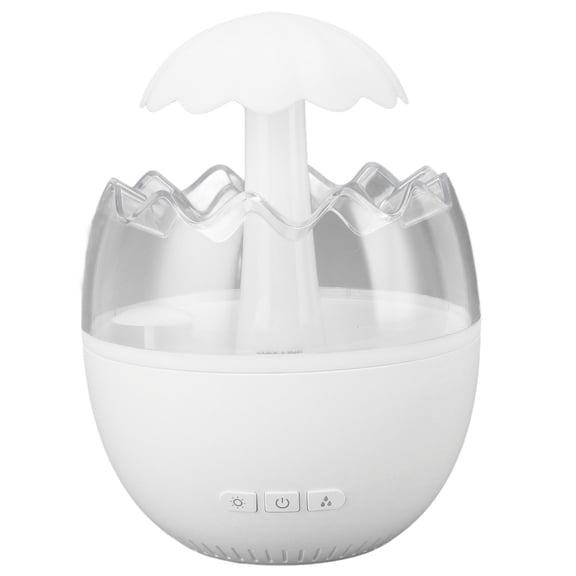 Water Drip Air Humidifier Cool Mist Raindrop Aroma Diffuser with White Noise Rain Sounds and 7-Color Changing Night Light for Bedroom, 15.2 fl oz / 450 ml, 6.3x8.15 inches