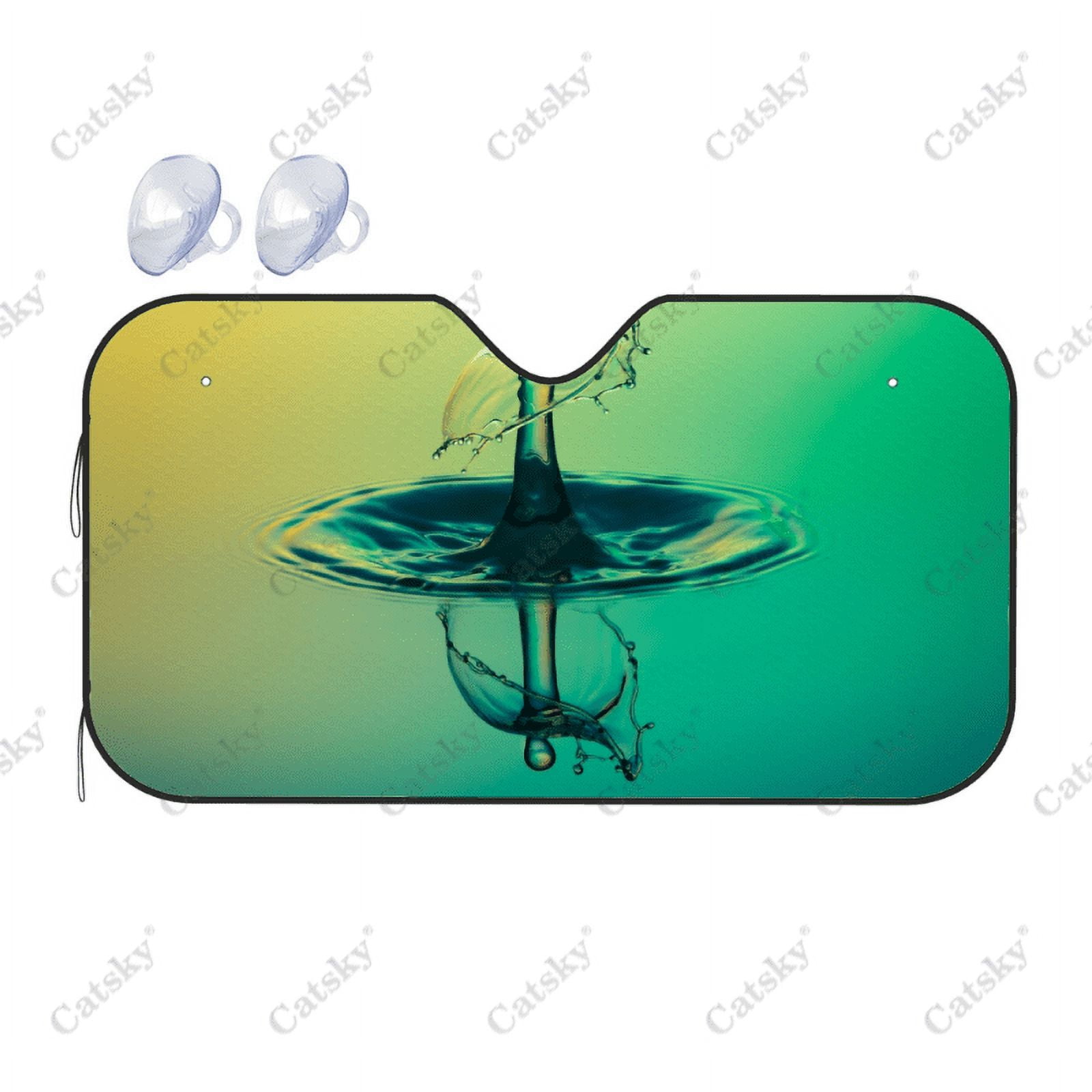 Water Drop Car Windshield Cover Sun Shade Universal Folding Block UV