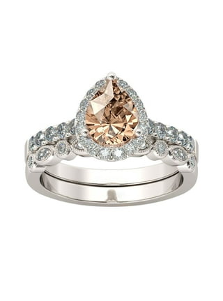 Champagne cubic zirconia clearance rings