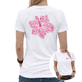 thumbnail image 1 of Water Drop Daisy Floral Womens Print Tshirt Graphic Tees Black/White S-5XL Tops, 1 of 4