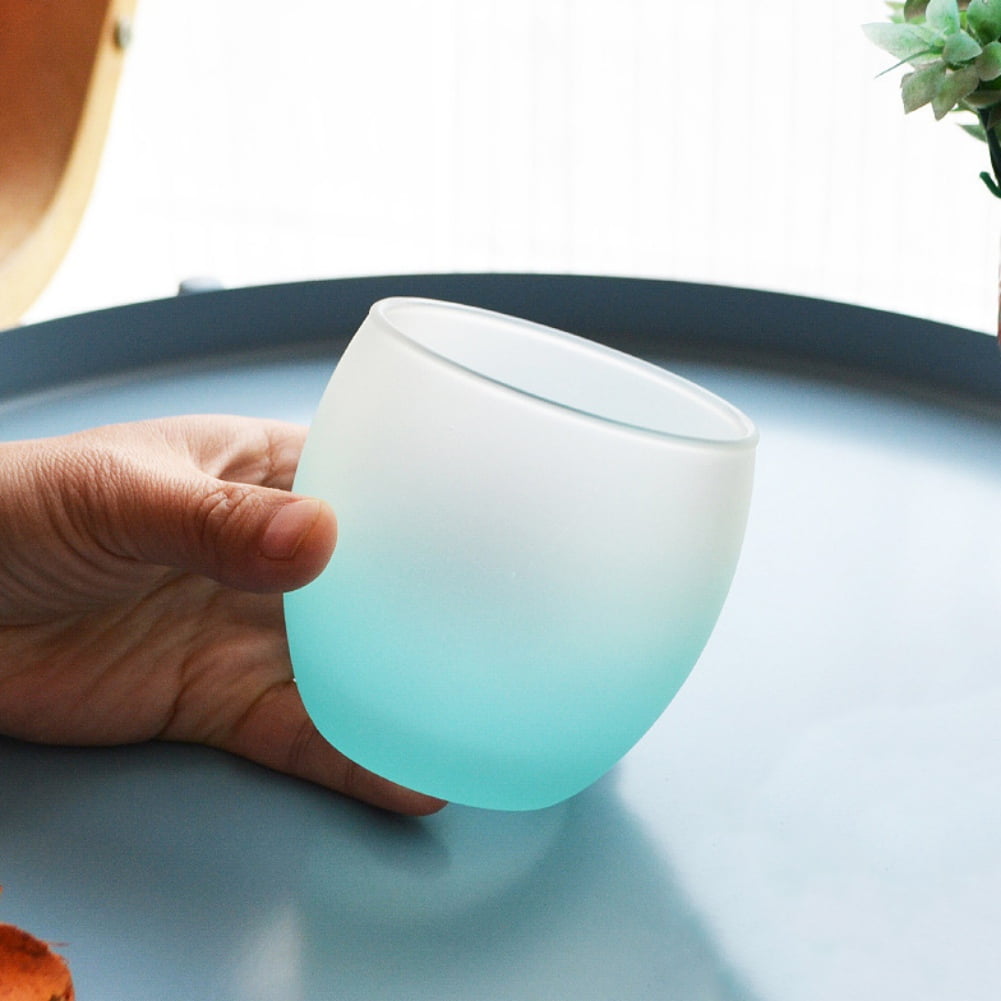 Water Drop Frosted Colored Glass Cup ,Frosted Glass Cup, Wine Glass Cup