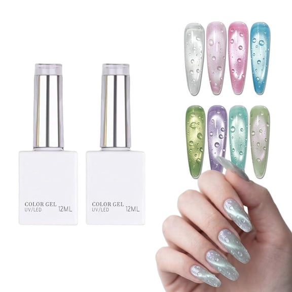 Water Drop GelCoat Set, Crystal Clear Sculpting Gel for Realistic Dew Effect, High Gloss Highlight Finish Manicure Sealant, LED Curing Nail Art Kit