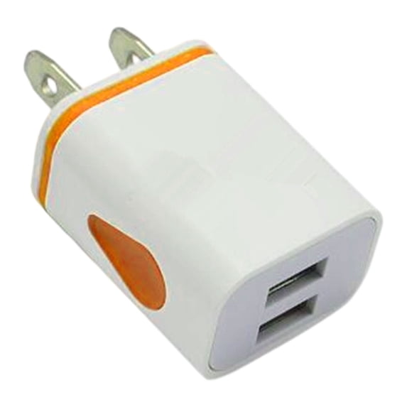Water Drop Glowing USB Smartphone Charger Dual Port LED Luminous Wall Charger Portable Mobile Phone Fast Charging Block Cube for Travel Home Office,US Plug Yellow