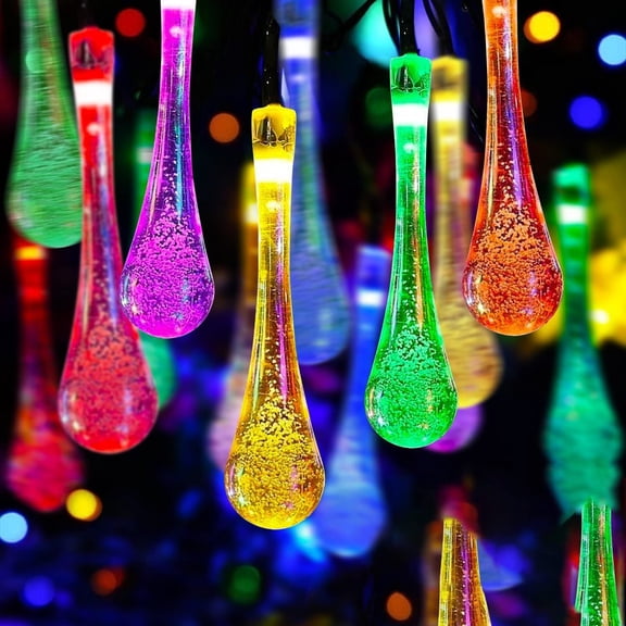 Water Drop LED String Lights - 10 Feet Fairy Lights with 14 LED Bulb  Waterproof Fairy Crystal LED Serial Lights - LED Lights for Home Decoration, Diwali & Christmas (Multicolor)