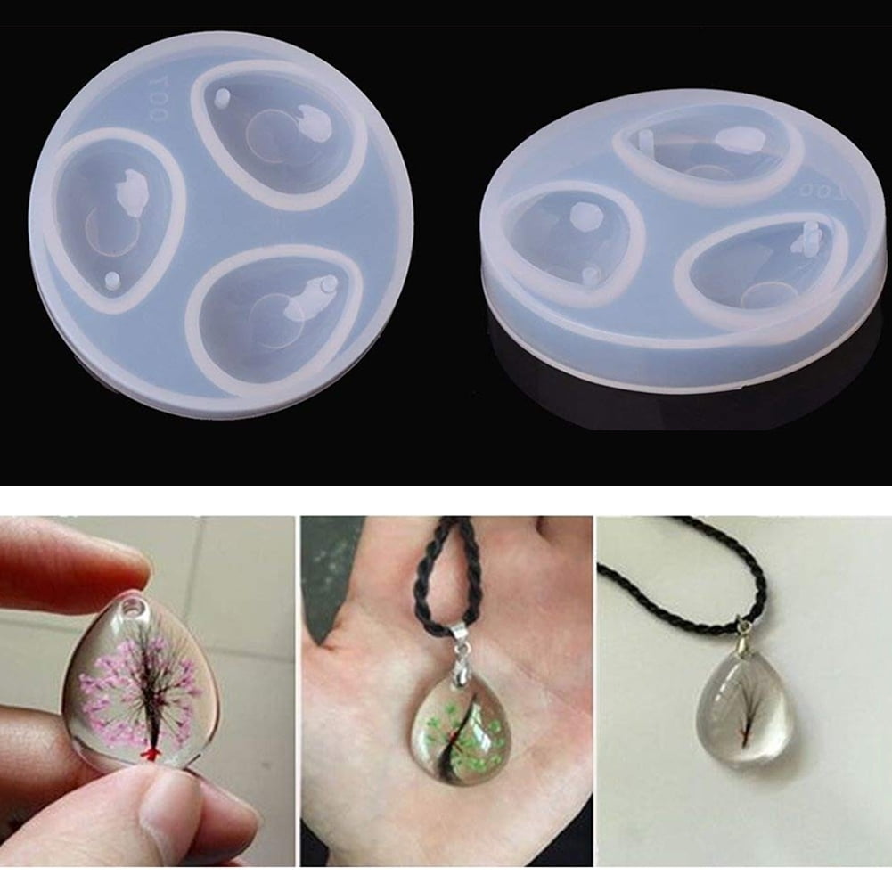Water Droplet Earring Silicone Resin Molds Hollow Flower Epoxy