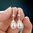 thumbnail image 1 of Water Drop Pearl Earrings Elegant Daily Jewelry for Inspirational and High End Fashionable Style# end start#s# freshwater pearl earrings with water drop crafted for daily wear and refined occasions#e, 1 of 7