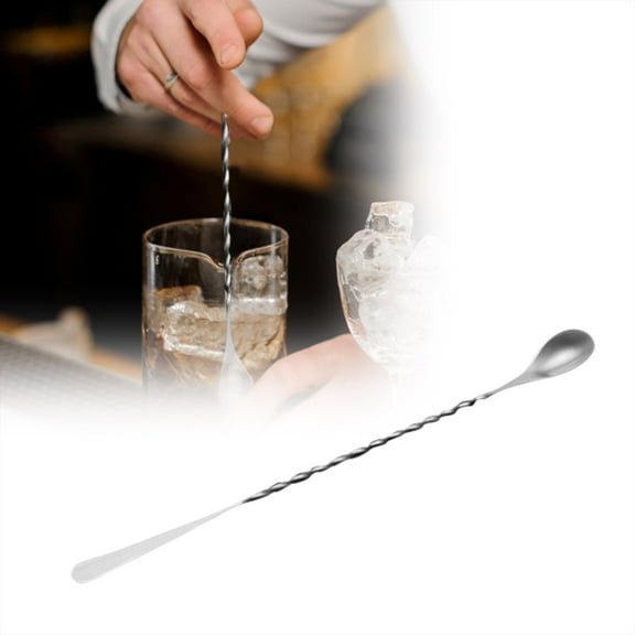 Water Drop Spiral Bar Spoon Long Handle Mixing Utensil For Coffee Tea Preparation
