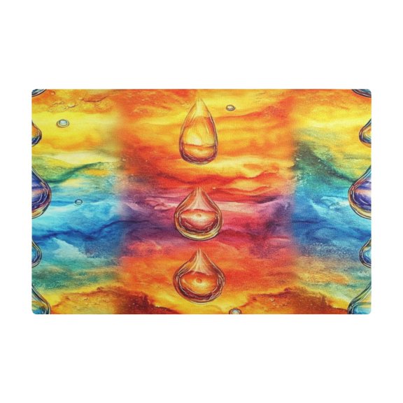 Water Droplets Pattern Coffee Machine Mat Kitchen Dish Drying Matst Absorbent Water 11.8''x17.7''