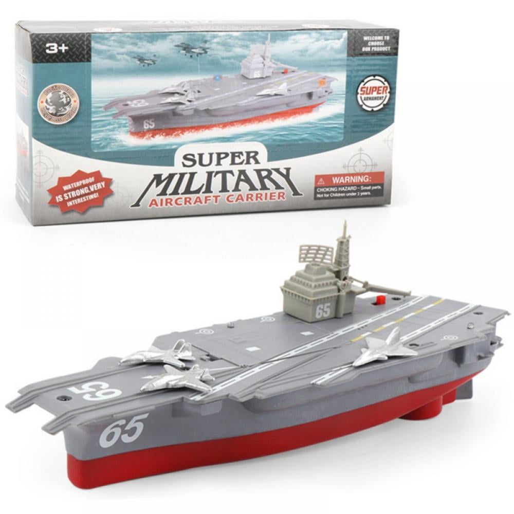 Water Electric Boat Toys - Aircraft Carrier with Sound and Light 2 ...