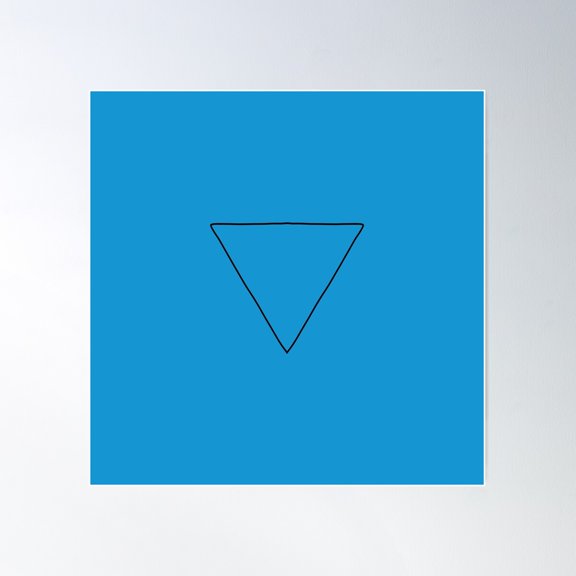 Water Element Symbol Poster Wall Art, Modern Wall Decor For Living Room Bedroom, 16x16 UNFRAMED