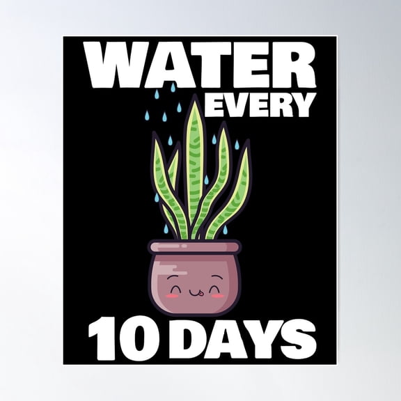 Water Every 10 Days Poster Wall Art, Modern Wall Decor For Living Room Bedroom, 8x12 UNFRAMED