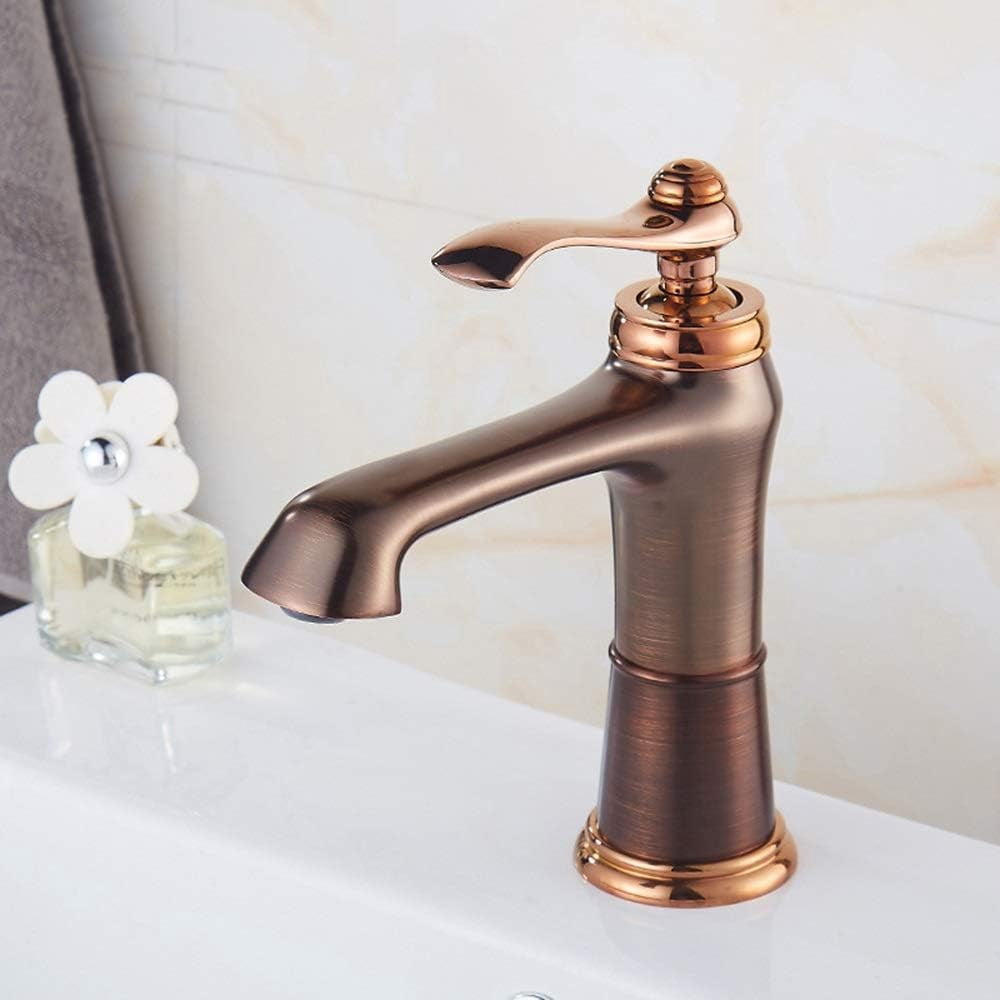 Water Faucet Clean American Copper ORB Basin Faucet Brown Bronze Hot ...