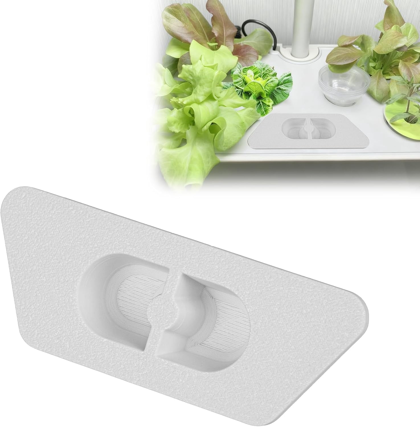 Water Fill Cap/Refill Cap for AeroGarden Harvest, Durable Reusable Water Fill Cap, Replacement Cap for Indoor Hydroponic System (White)