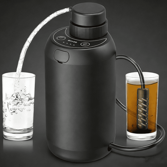 Water Filter Camping Electric Portable Water Purifier, 0.01 Micron, 6-Stage Filtration System with Emergency Lighting for Hiking, Backpacking, Travel