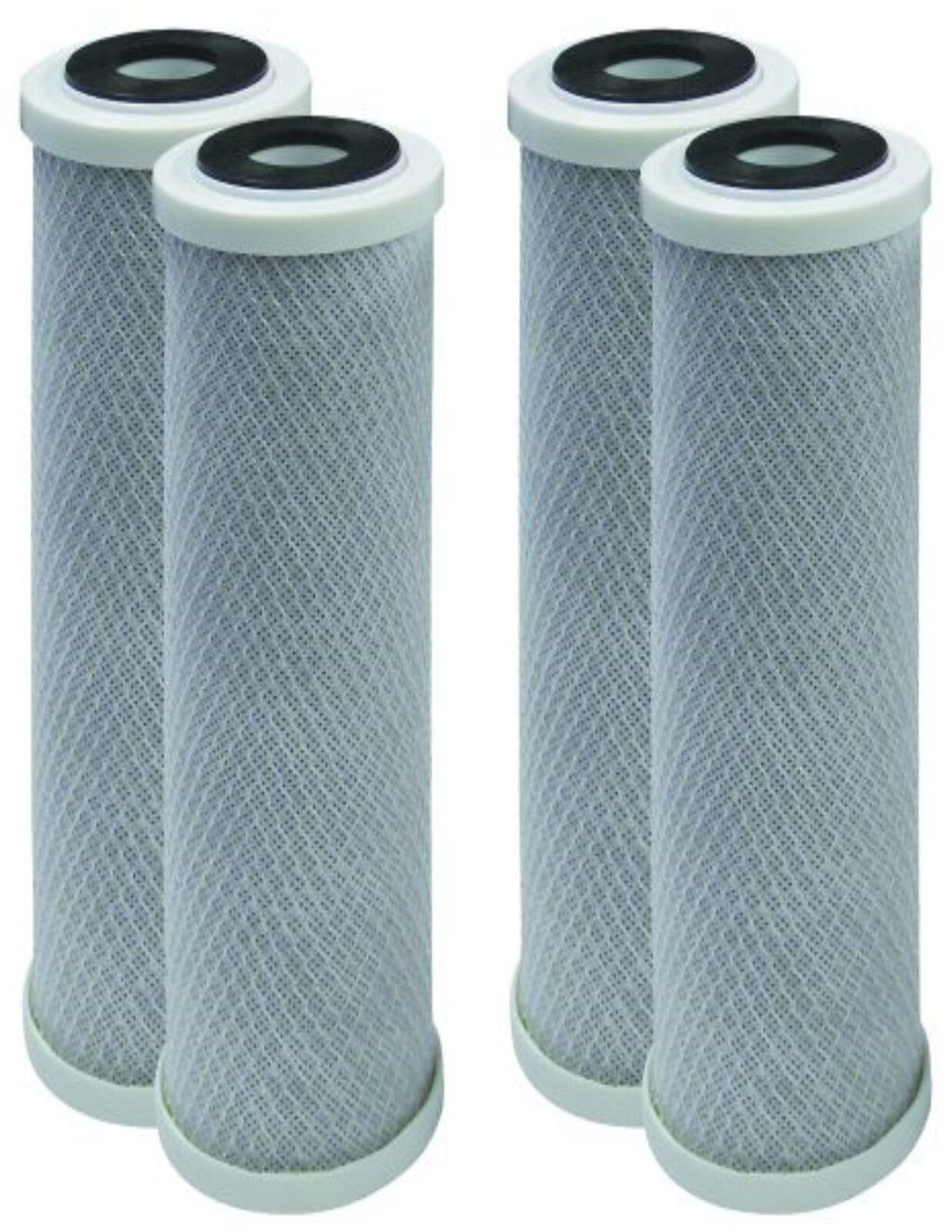 Water Filter Cartridge - Activated Carbon Block - Fits 10" Standard Housing 4 Pc
