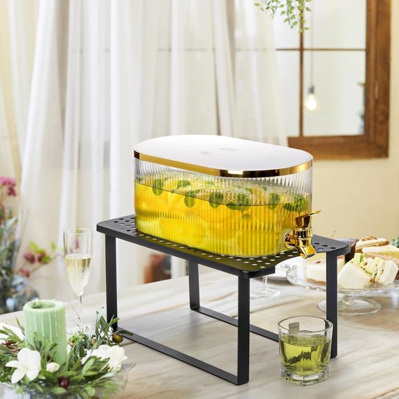 Water Filter Dispenser Stand for Counterop, Metal Water Dispenser Holder, 15 x 8 x 6.75 Inch Retagular Drink Beverage Dispenser Stand for Party Beverage Station, Stand Only