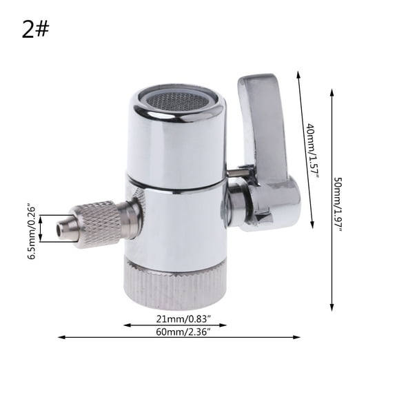 Water Filter Faucet Diverter Valve Ro System 1/4" 2.5/8" 3/8" Tube Connector