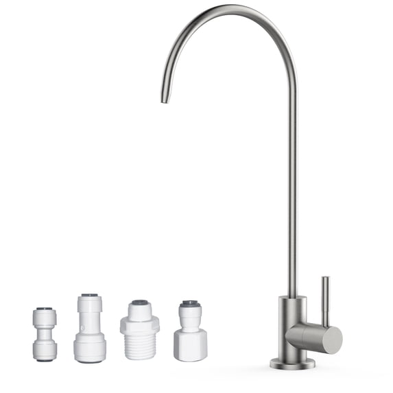 Water Filter Faucet, Drinking Water Faucet Fits Most Reverse Osmosis and Water Filtration System for Kitchen Bar Sink, Lead-Free Stainless Steel Reverse Osmosis Faucet, Non-Air Gap RO Faucet