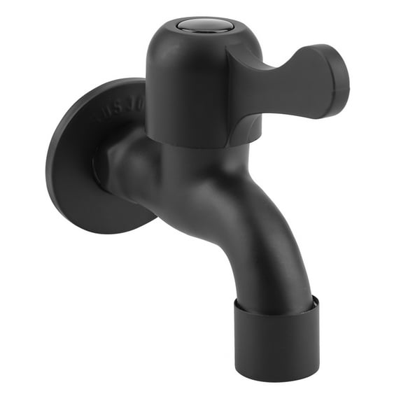 Water Filter Faucet Tap 304 Washing Machine Tap Male Thread for Garden Bathroom Basin Kitchen Sink, Matte Black