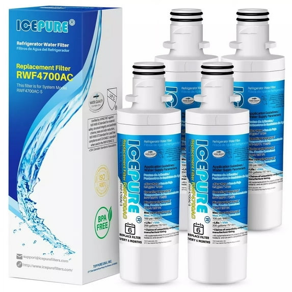 Water Filter  Fit For LT1000P LFXC22526S ADQ747935 LMXS30796S LFXS26596S (4Pack)