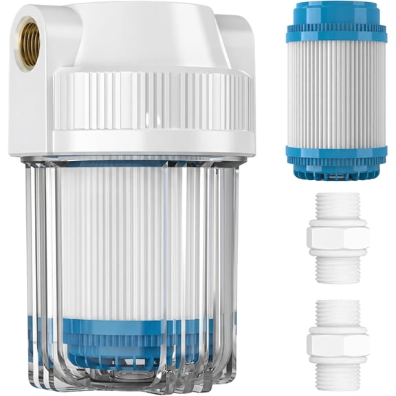 Water Filter Housing with 1/2" Copper Fittings, for Home Tub