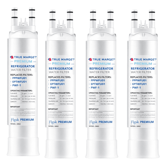 4 Pack Flgsk Water Filter Replacement For Frigidaire® FPPWFU01, Electrolux® EPPWFU01, PureAdvantage PurePour® PWF-1