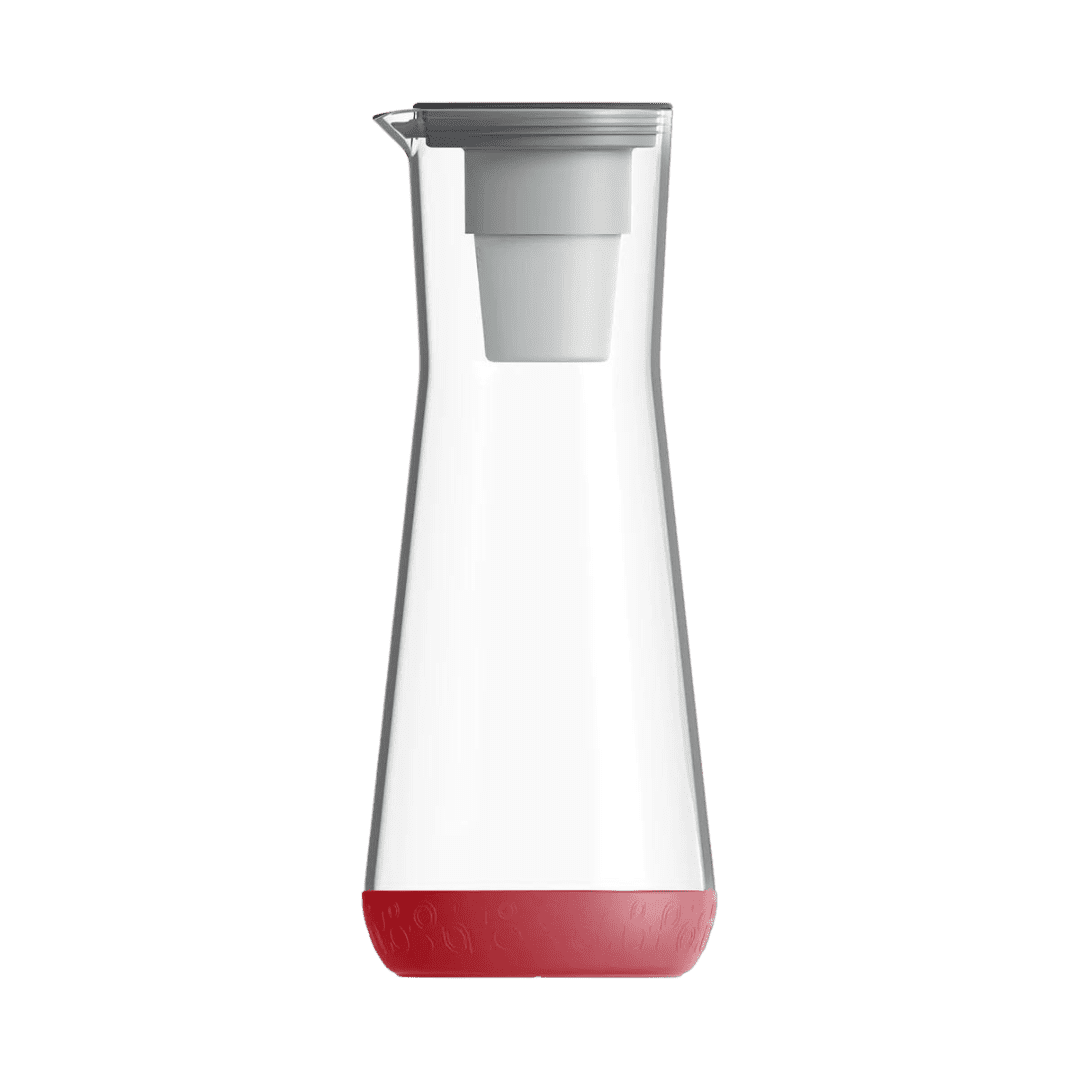 Crimson BPA-Free Plastic Water Filtration Carafe with Filter