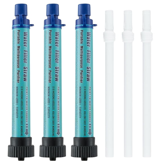 Water Filter Straw Portable Personal Water Purifier Survival Gear for Hiking Camping Travel and Emergency