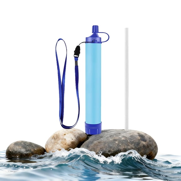 Water Filter Straw - Portable Survival Filtration Gear for Emergency Preparedness, Hiking, Camping, Backpacking & Outdoor Activities