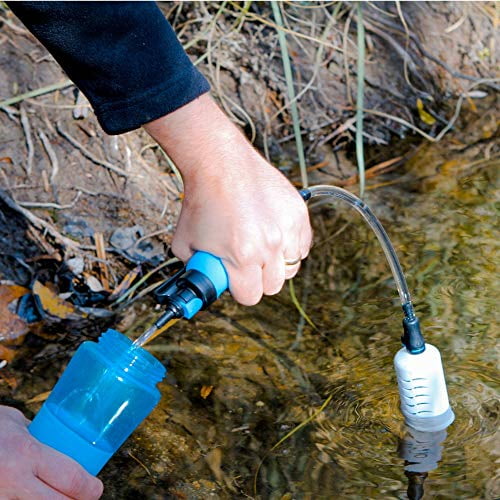 Water Filter Straw, The XStream Straw Water Purifier, Ultralight Backpacking Water Filter, Hiking, Camping, Survival, Travel, 2’ Straw extends to 4’, Purifies 250 Gal